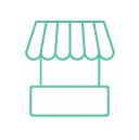 kiosk retail icon green transparent