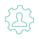 account management settings icon green transparent