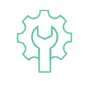 install repair wrench gear icon green transparent