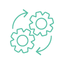 integration icon gears green transparent