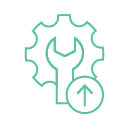 upgrade wrench gear upload icon green transparent