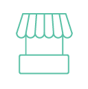 kiosk storefront icon green transparent