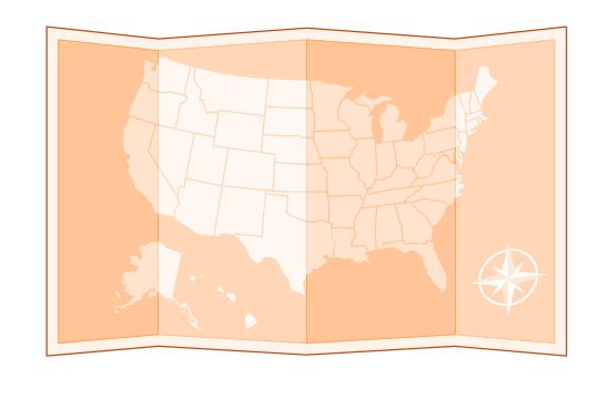 orange map of united states transparent