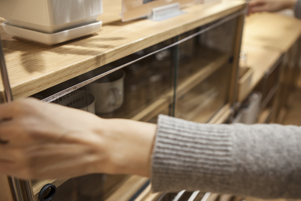 site survey measuring display case