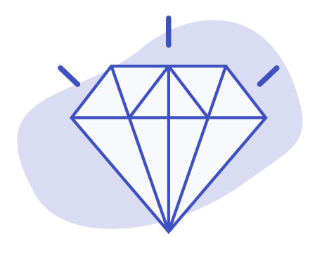 diamond quality illustration orange