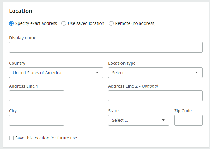 new work order page location