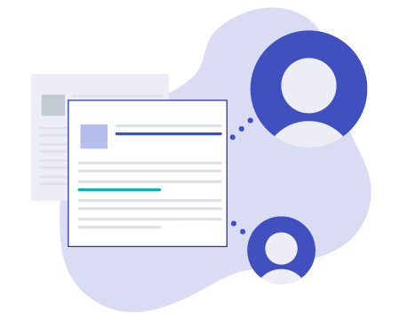 worker profiles communication illustration small blue transparent