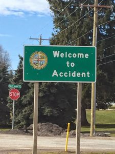 Accident, Maryland Welcome Sign