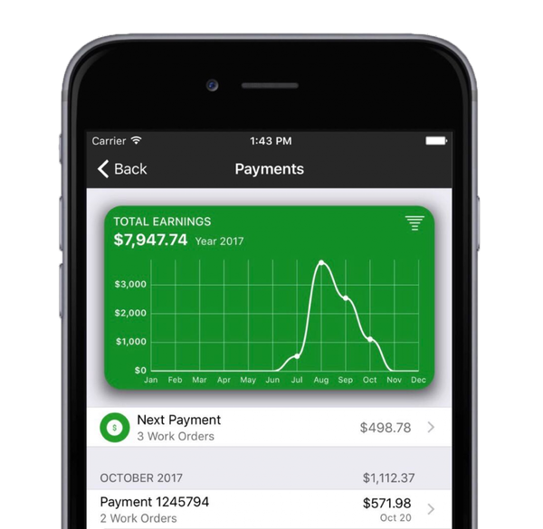 field nation ios app payments screen