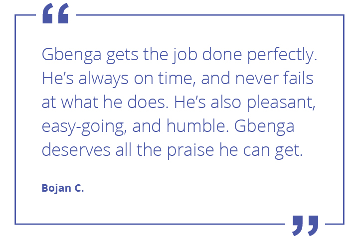 Gbenga quote from dispatcher
