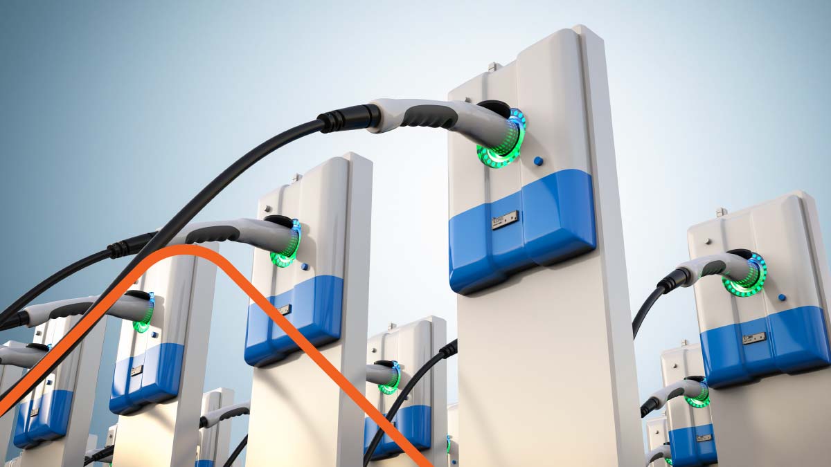 Multiple electric vehicle charging stations