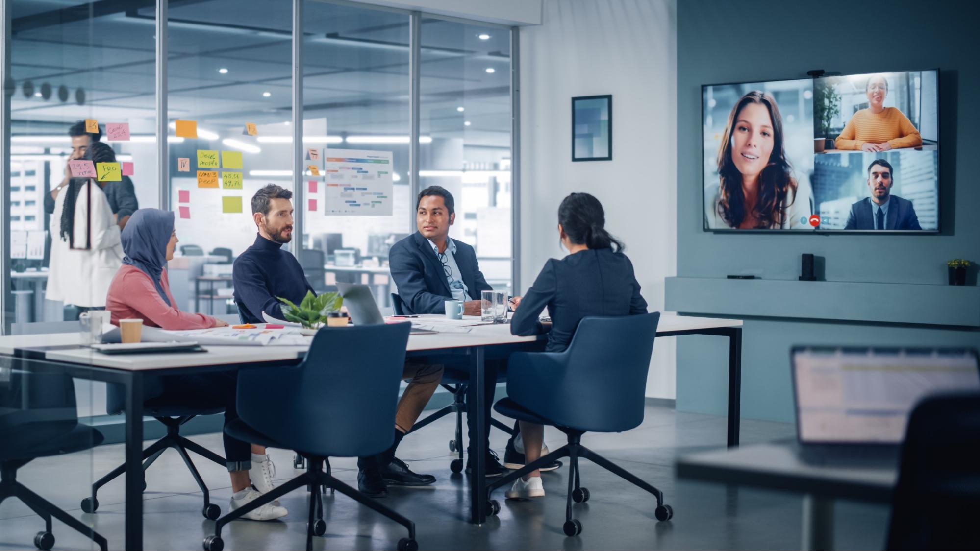 People in Office Meeting Room